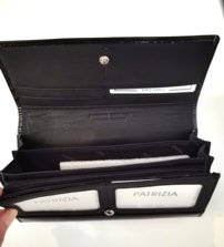 Dámska kožená peňaženka čierna PATRÍZIA 0068
